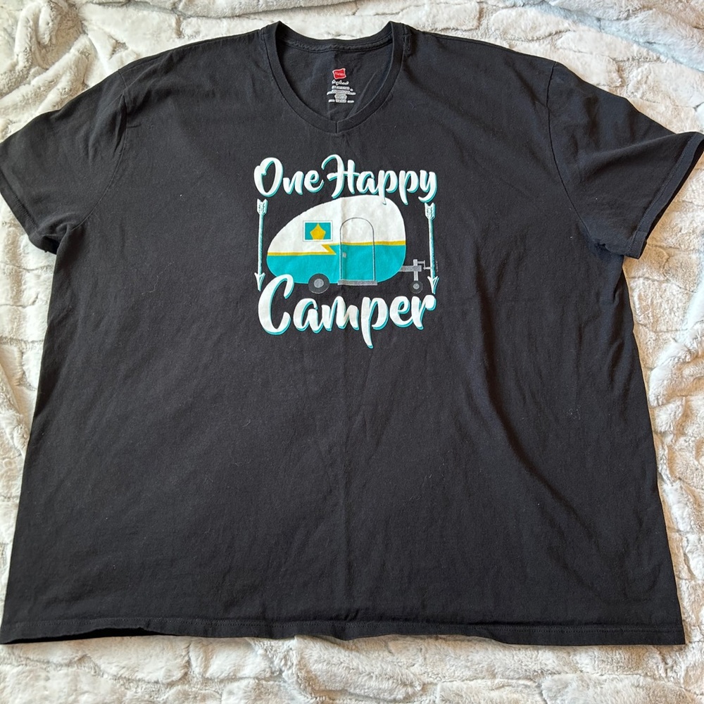 One Happy Camper V-neck Tee